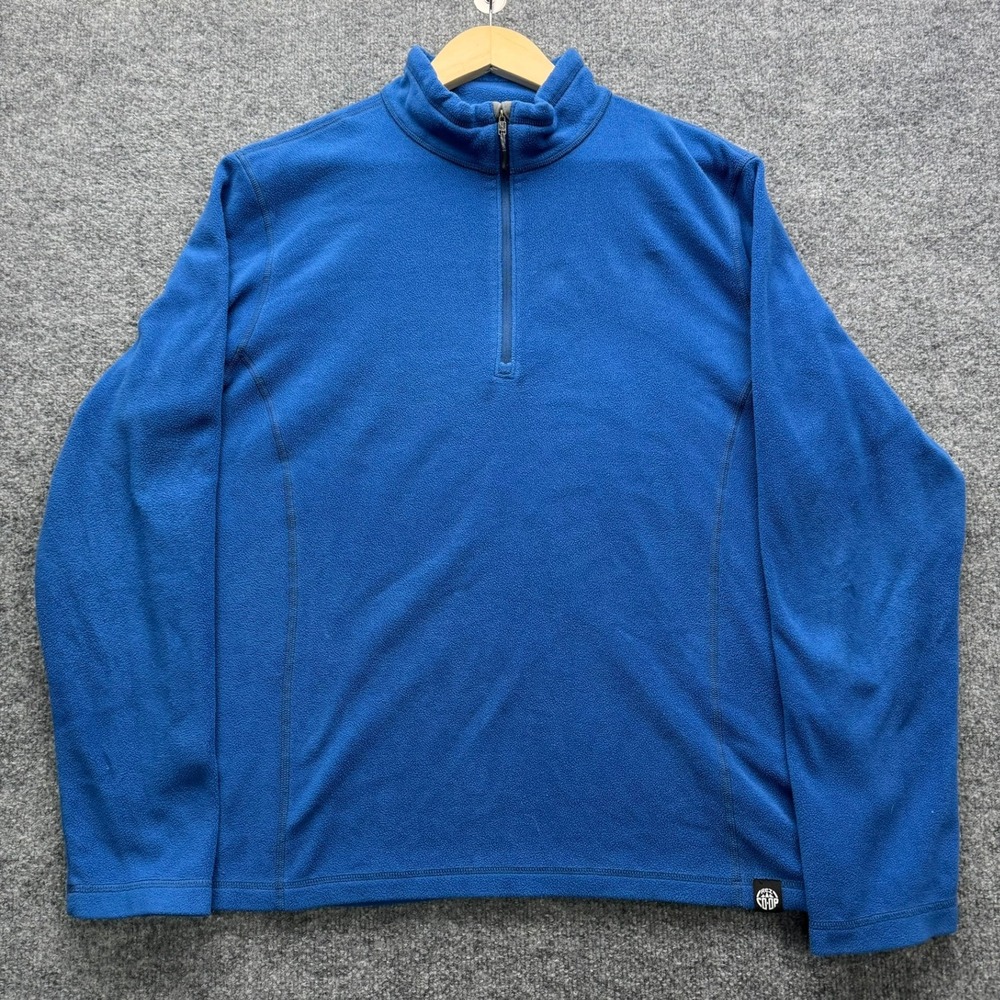 REI Co-op Fleece Pullover Men's Size L Blue 1/4 Zip Outdoor Sweatshirt